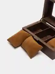 Коричневый шкатулка для часов и украшений