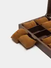 Угольный шкатулка для часов и украшений