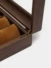 Угольный шкатулка для часов и украшений