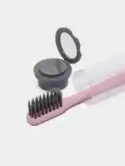 Розовый мягкая зубная щетка, с угольным напылением