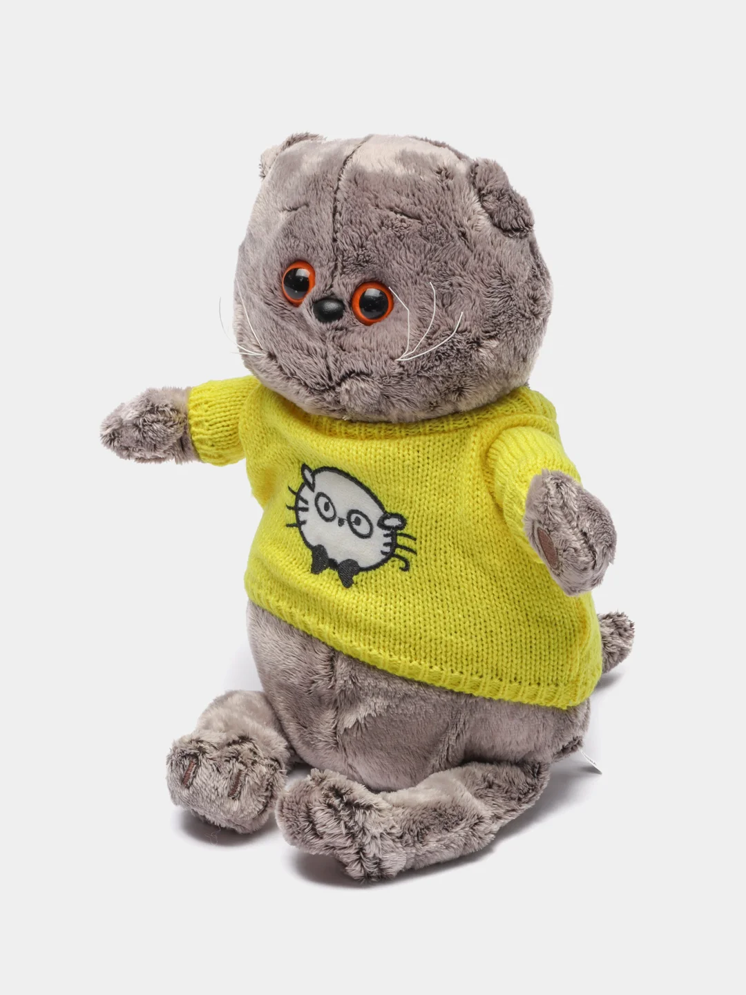 Желтый мягкая игрушка "Кот Басик", 40 см