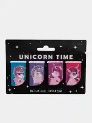 Магнитные закладки Unicorn Time на открытке, 4 штуки