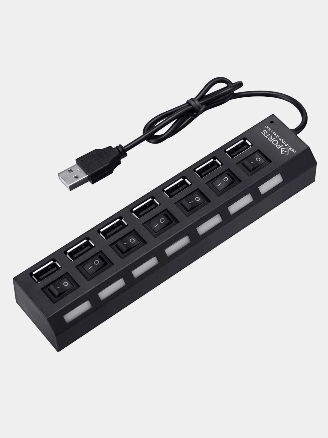 USB разветвитель 2.0 HUB HI-SPEED с 4-7 выходами (хаб) выключателями