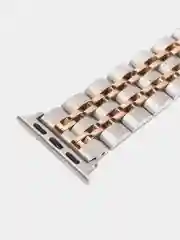 Серый блочный браслет для Apple Watch 7, 6, 5, 4, 3, 2, 1 и SE, стальной