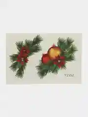 Желтый наклейка на окно новогоднее украшение Новый год многоразовая, размер 30х20см