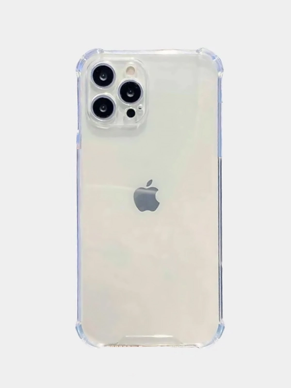 Силиконовый прозрачный противоударный, неоновый чехол для iPhone 11 / 12 с защитой камеры