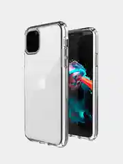 Плотный чехол iPhone 11, 12, 13, 14, 15, Pro, Max, mini, Plus, с защитой камеры прозрачный