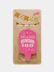 Свеча для торта "Выглядишь на все 100", розовая