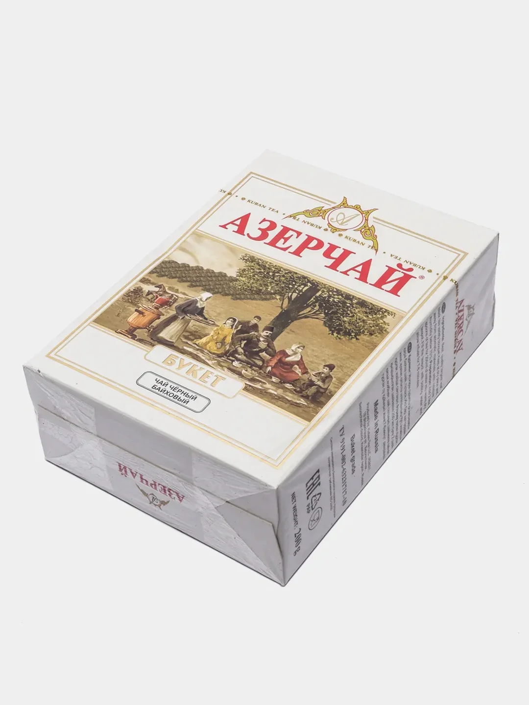Чай АЗЕРЧАЙ "Букет", черный байховый, крупнолистовой, 200 г