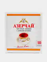 Чай АЗЕРЧАЙ, черный байховый, с ароматом бергамота, 100 пакетиков, 200 г