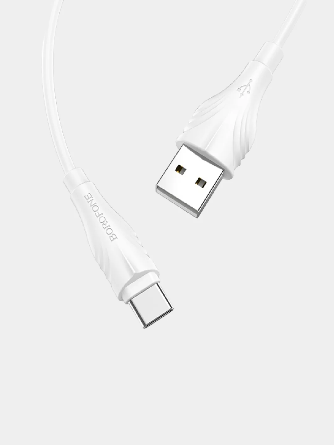 Белый кабель зарядный Borofone BX 18, USB Type-C, 1 м, 3.0 A