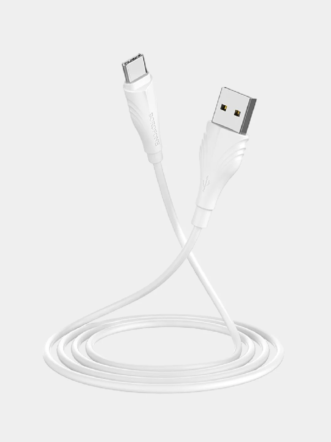 Белый кабель зарядный Borofone BX 18, USB Type-C, 1 м, 3.0 A