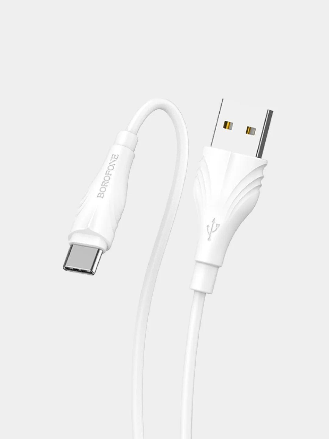 Белый кабель зарядный Borofone BX 18, USB Type-C, 1 м, 3.0 A