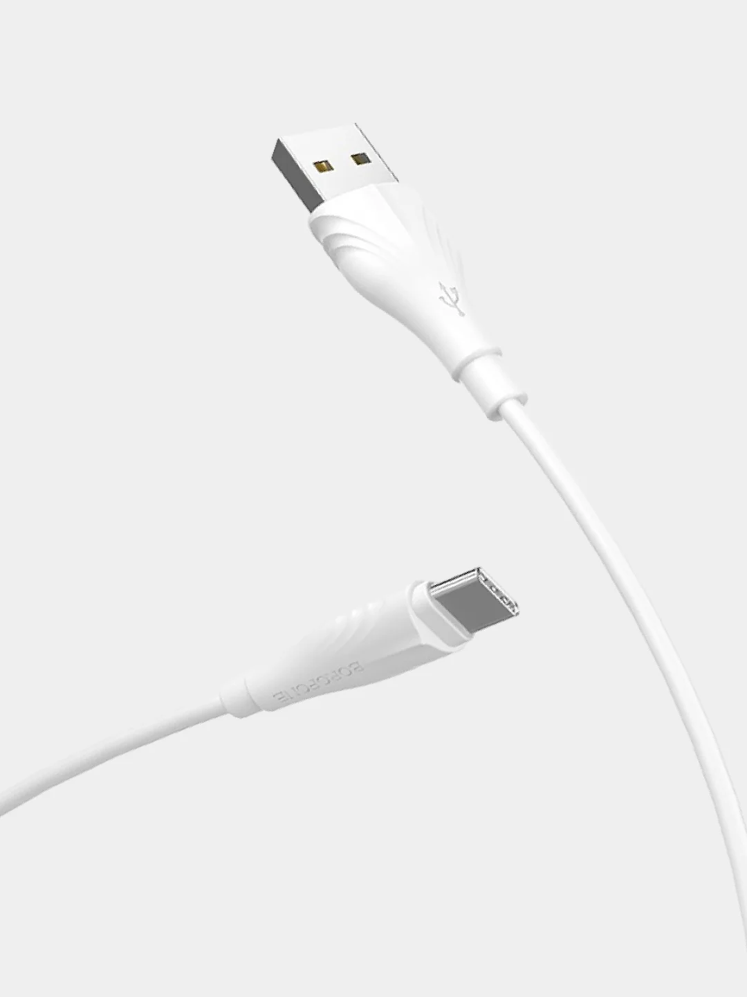Белый кабель зарядный Borofone BX 18, USB Type-C, 1 м, 3.0 A