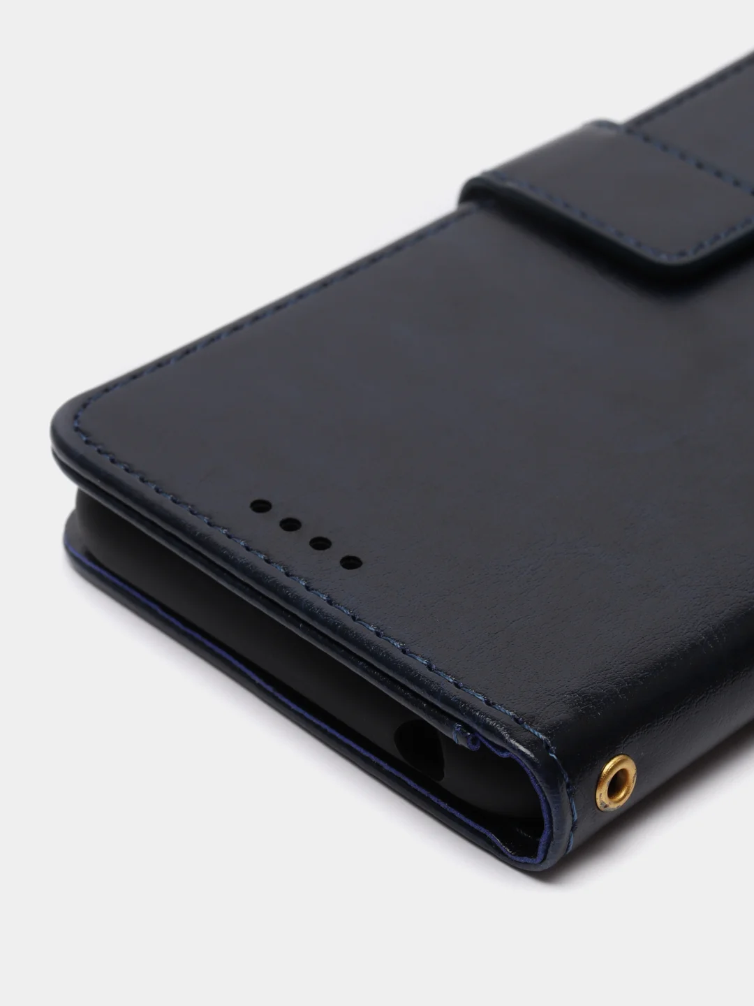 Темно-синий кожаный PU чехол-книжка Xiaomi Redmi 10C