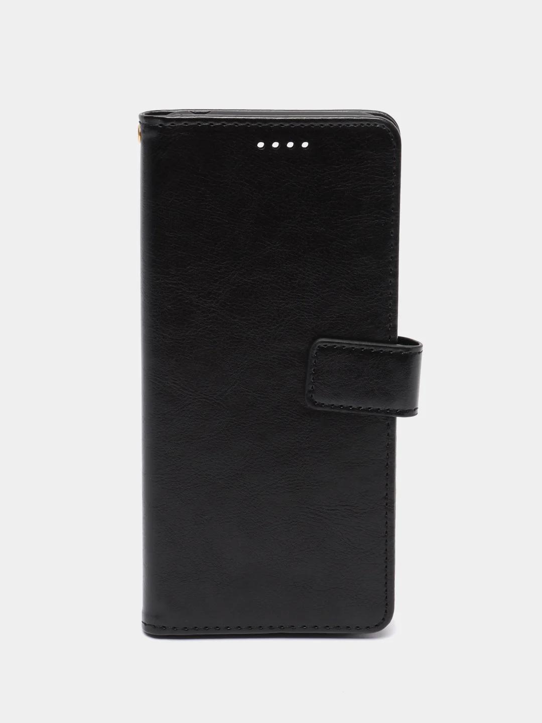 Черный кожаный PU чехол-книжка Xiaomi Redmi 10C