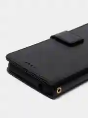 Черный кожаный PU чехол-книжка Xiaomi Redmi 10C