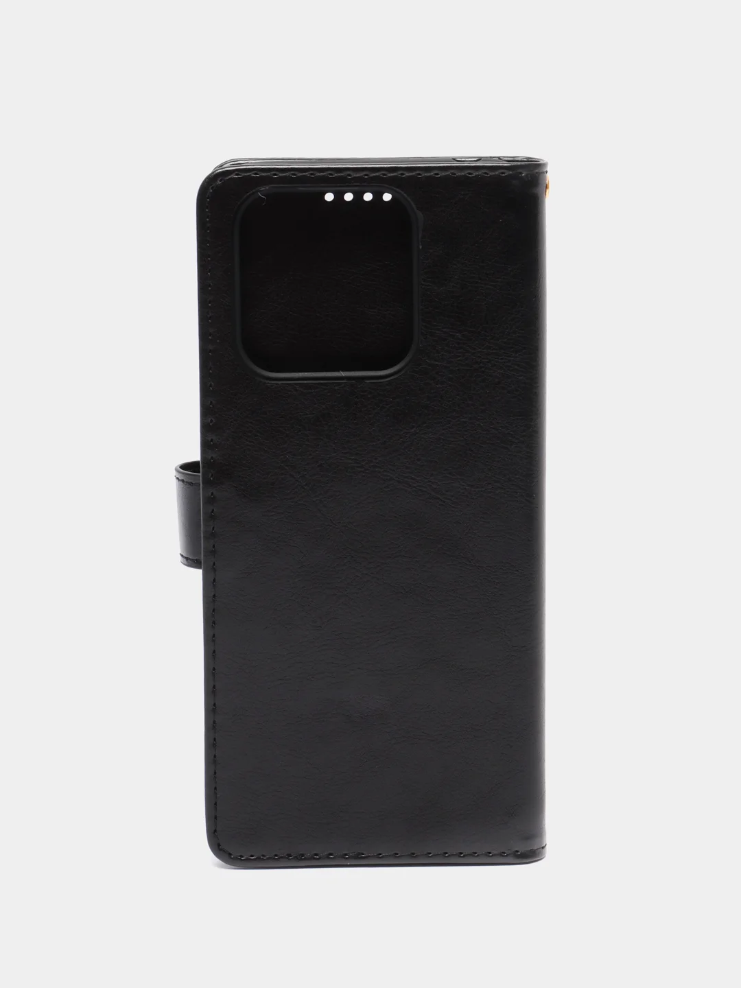 Черный кожаный PU чехол-книжка Xiaomi Redmi 10C