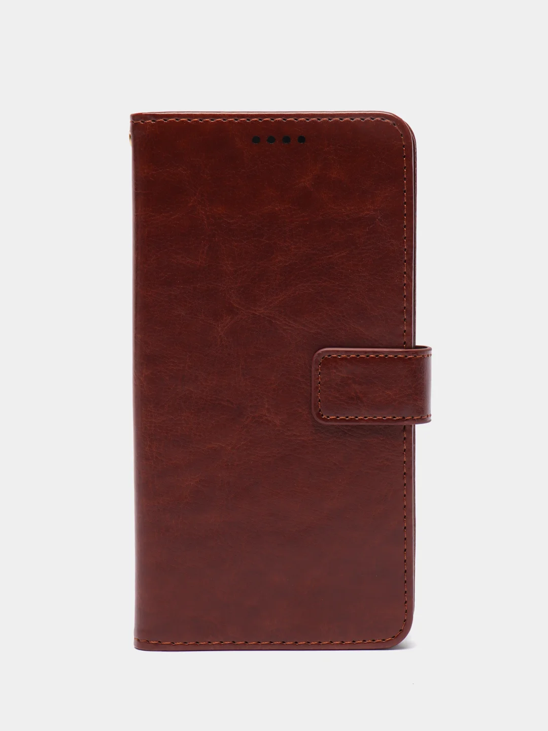 Коричневый кожаный PU чехол-книжка Xiaomi Redmi Note 11 Pro 4G