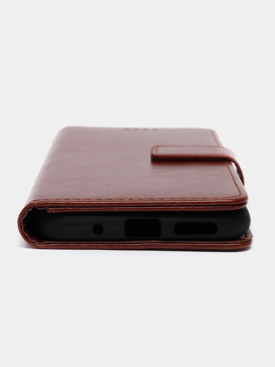Коричневый кожаный PU чехол-книжка Xiaomi Redmi 10C