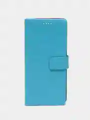Голубой кожаный PU чехол-книжка Xiaomi Redmi 10C