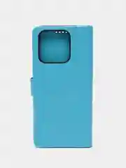 Голубой кожаный PU чехол-книжка Xiaomi Redmi 10C