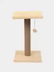 Кремовый когтеточка для кошек, с лежанкой, 30 х 30 х 50 см