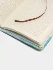 Голубой записная книга, 96 л, в клетку