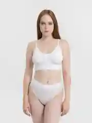 Белый женский комплект бесшовного белья