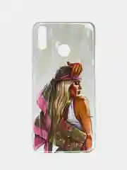 Голубой чехол Huawei Honor 8X, Хуавей Хонор 8Х силиконовый с рисунком