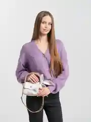 Бежевый элегантная сумка с платочком