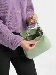 Бирюзовый базовая женская сумка кроссбоди