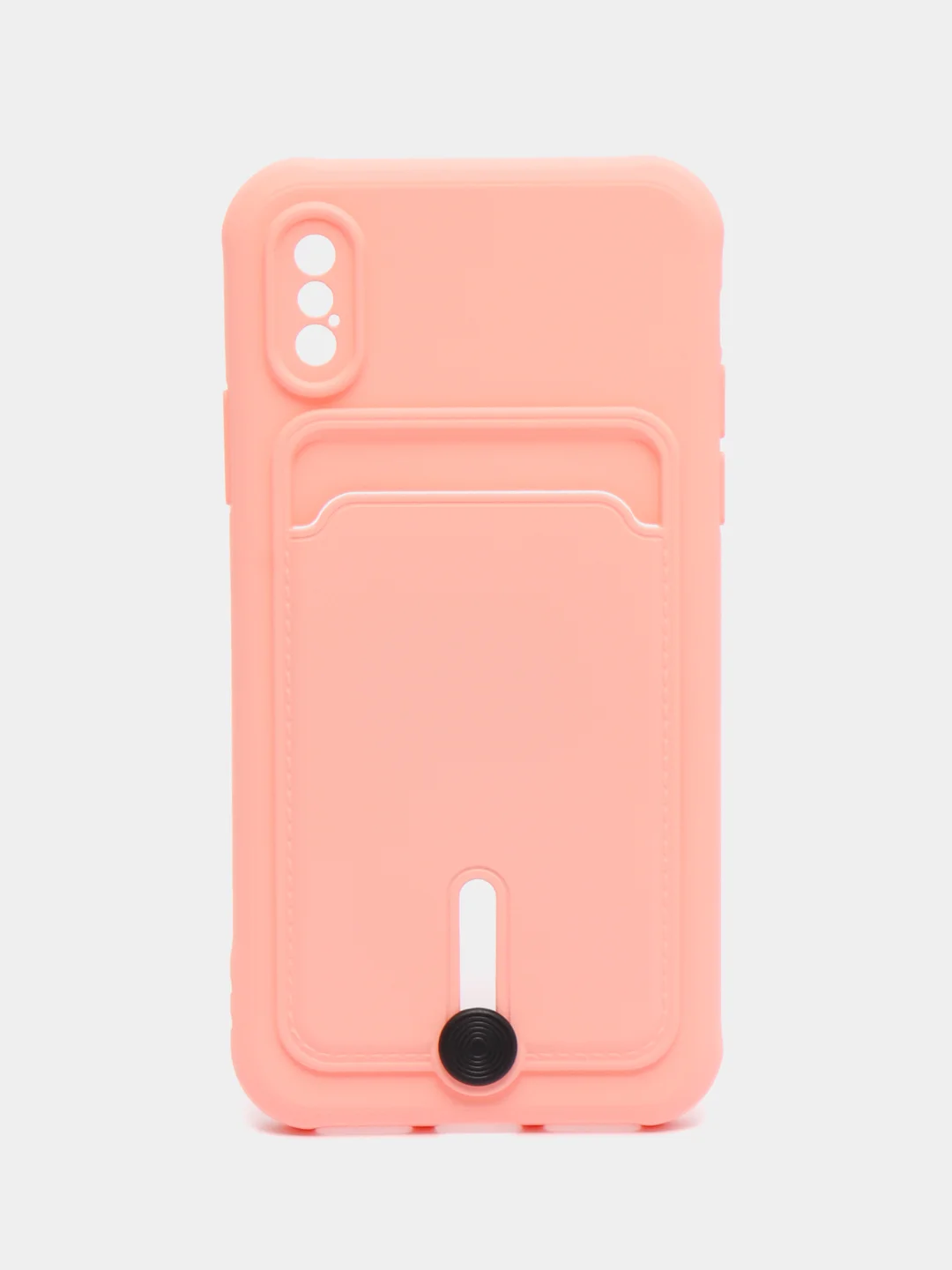 Розовый чехол для iPhone 14, 13, 12, 11 Pro Max, XS/X, XR, 7 / 8, Plus с карманом для карт