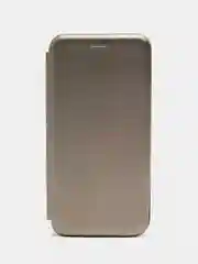 Серебряный чехол-книжка на Xiaomi Redmi 6A, Сяоми Редми 6А