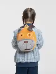 Бежевый меланж рюкзак детский в виде плюшевой игрушки, на возраст 2-5 лет