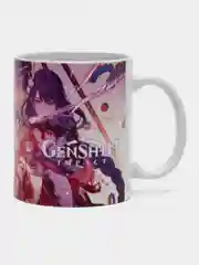 Вишнёвый кружки по аниме игре  "Genshin Impact","Гравити фолз", "Рик и Морти","Салли фейс" , 330 мл