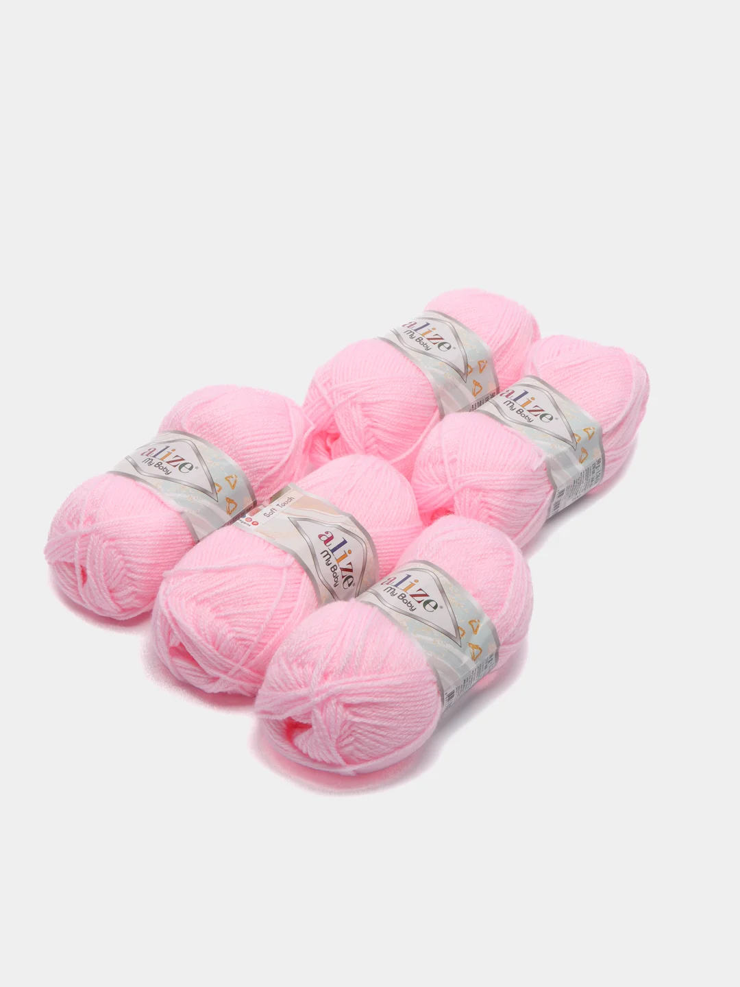 Конфетный пряжа детская Alize (Ализе) My Baby, 5 штук, акрил, 50 г, 150 м
