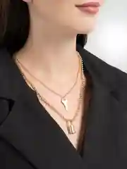Желтый цепочка для шеи, цепочка с подвеской замок, цепочка, набор бижутерии, комплект бижутерии