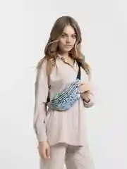 Голубой поясная сумка женская, через плечо