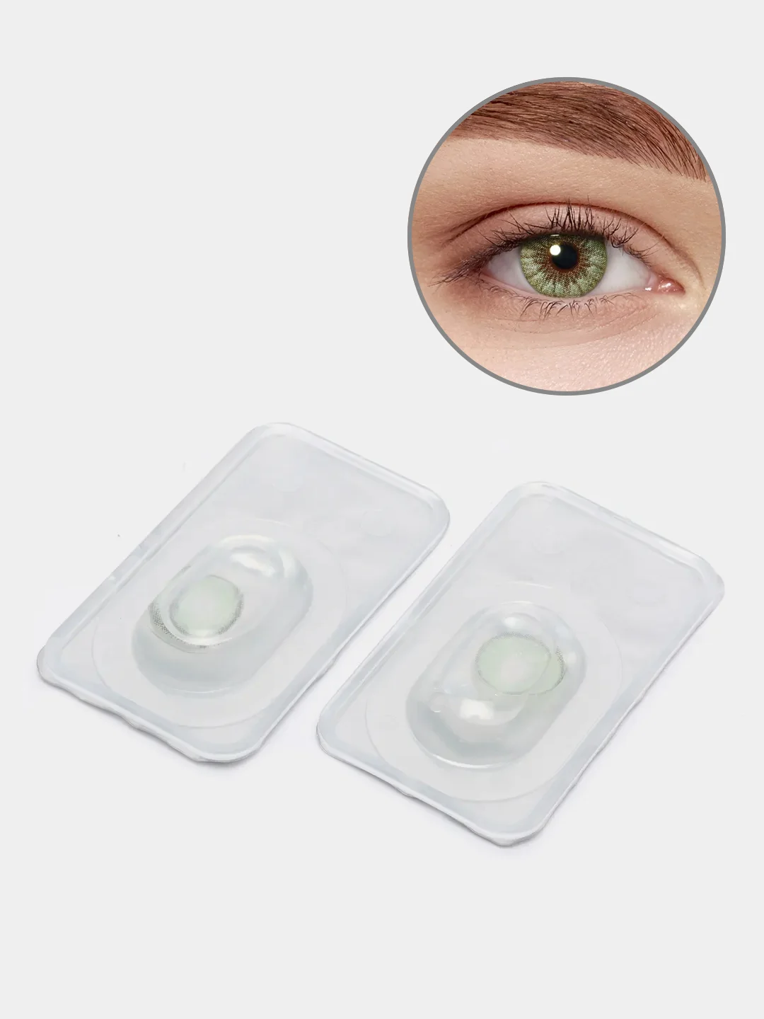 Зеленый цветные контактные линзы Illusion Geo Diamond, 2 штуки, 1 месяц, 8,6
