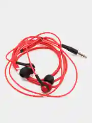Алый спортивные проводные наушники с микрофоном KIN K-108