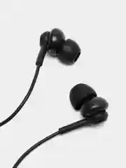 Черный спортивные проводные наушники с микрофоном KIN K-108
