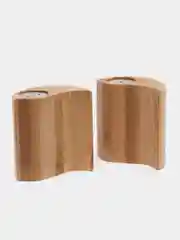 Набор для специй, 7 х 7 см, 2 шт, солонка и перечница, бамбук