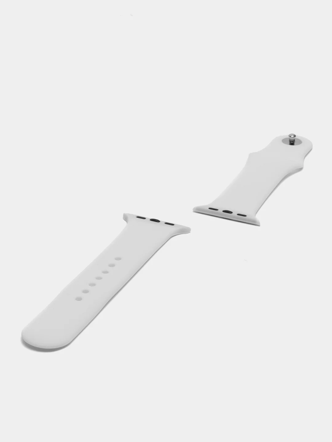Белый силиконовый ремешок для Apple Watch 3, 4, 5, 6, SE , 7, на 42/44 мм