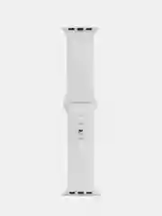 Белый силиконовый ремешок для Apple Watch 3, 4, 5, 6, SE , 7, на 42/44 мм