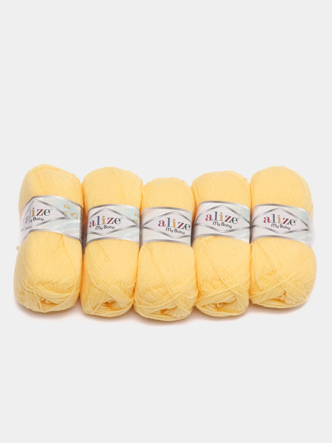 Лимонный пряжа детская Alize (Ализе) My Baby, 5 штук, акрил, 50 г, 150 м