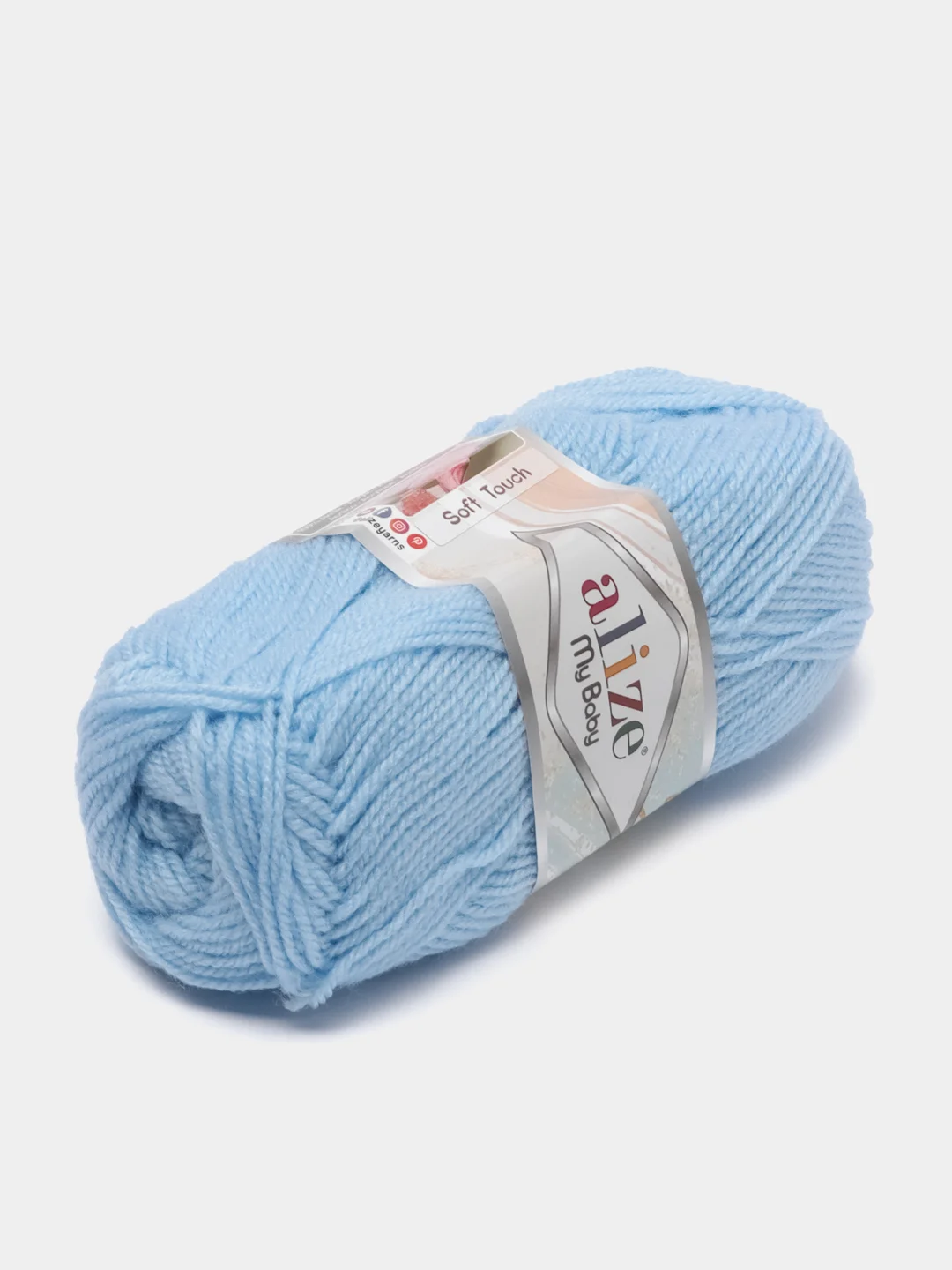 Голубой пряжа детская Alize (Ализе) My Baby, 5 штук, акрил, 50 г, 150 м