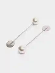 Серебряный основа для броши, с жемчужиной, 2шт, для создания украшений, брошь - булавка