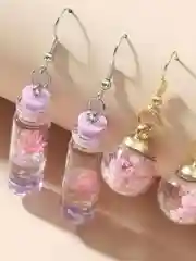 Серьги-подвески с цветком, сережки, серьги