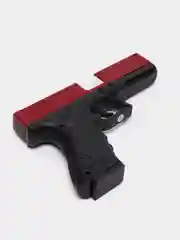 Красный пистолет игрушечный перезаряжаемый Glock с глушителем, оружие, подарок на 23 февраля
